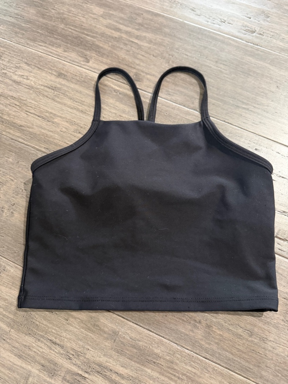 Old Navy Black Girls' Cropped Tank Top with Double Straps